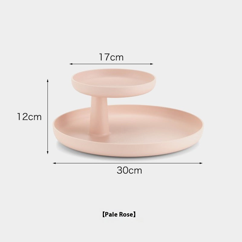 Classic Simple Wind Double-layer Rotatable Tray