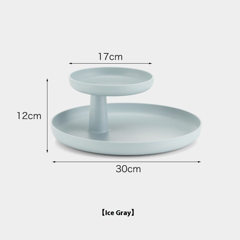 Classic Simple Wind Double-layer Rotatable Tray