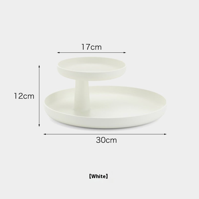 Classic Simple Wind Double-layer Rotatable Tray