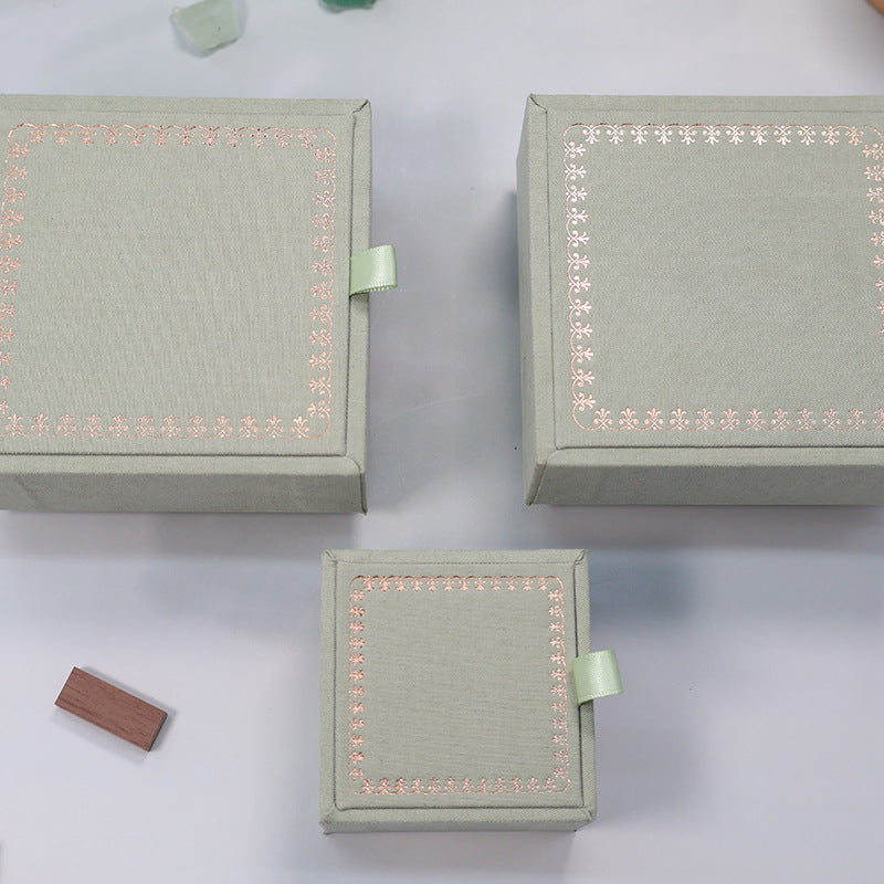 High-grade Mint Green Wooden Jewelry Box
