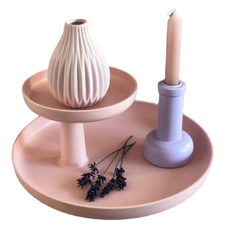Classic Simple Wind Double-layer Rotatable Tray