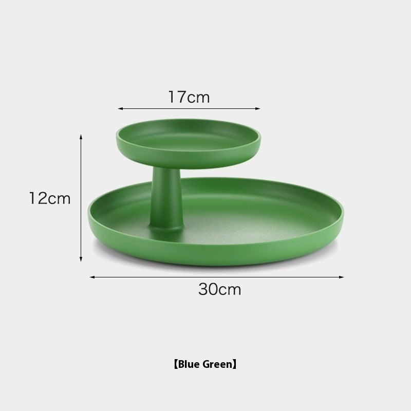 Classic Simple Wind Double-layer Rotatable Tray