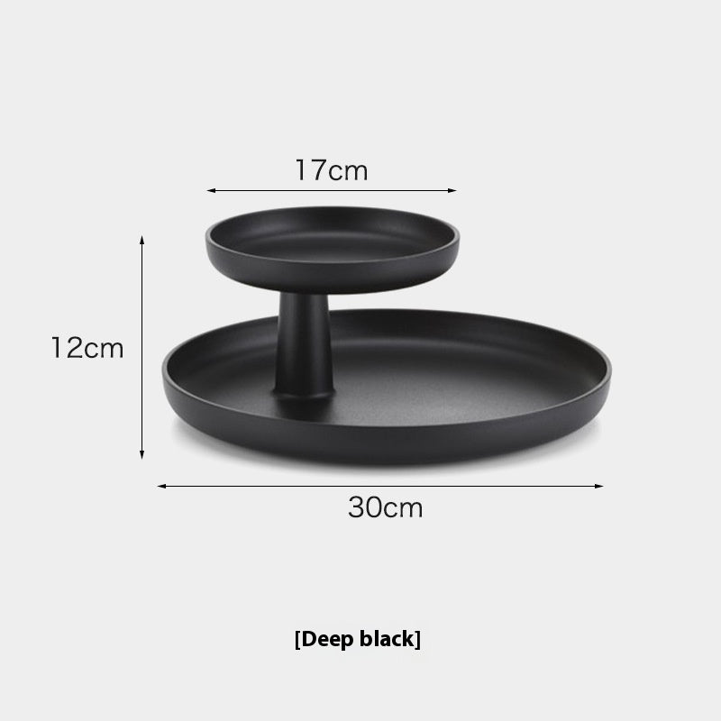 Classic Simple Wind Double-layer Rotatable Tray