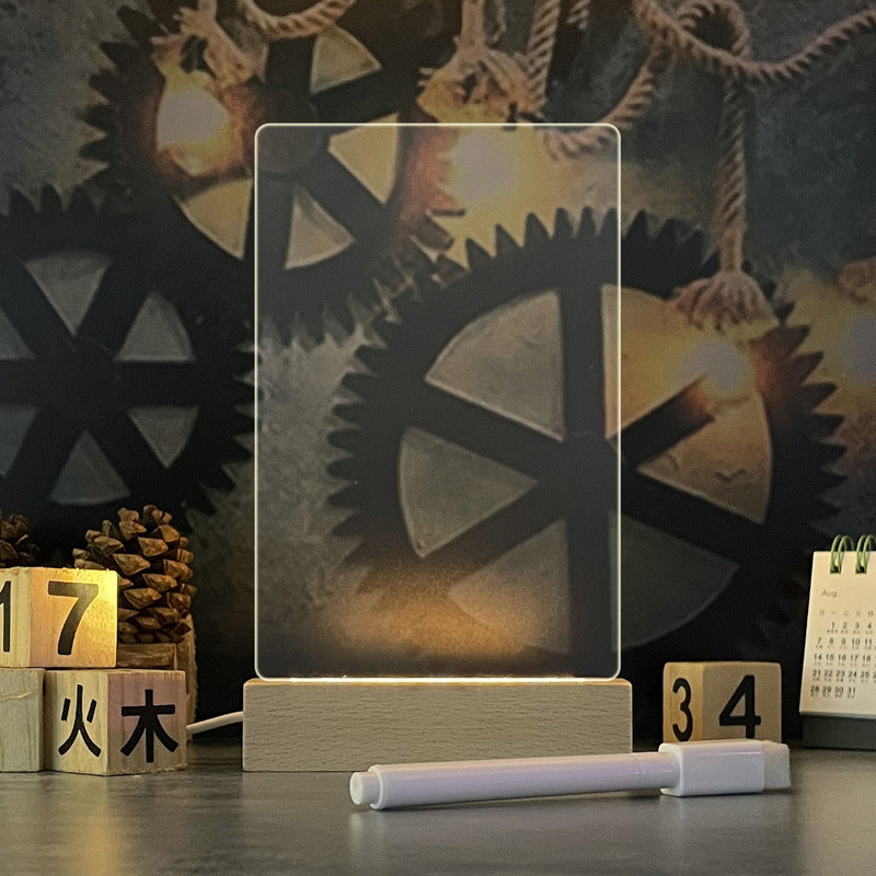 Kreative Notiztafel mit Led-Nachtlicht