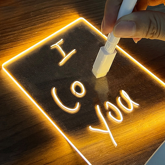 Kreative Notiztafel mit Led-Nachtlicht