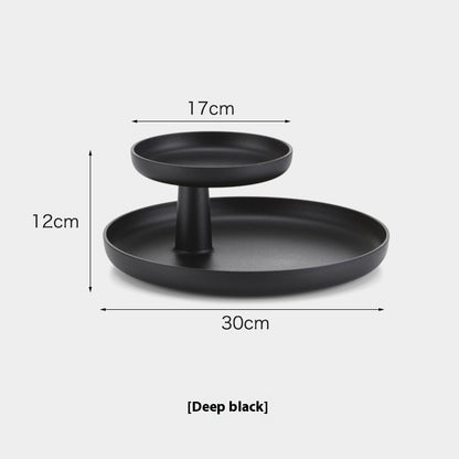 Classic Simple Wind Double-layer Rotatable Tray